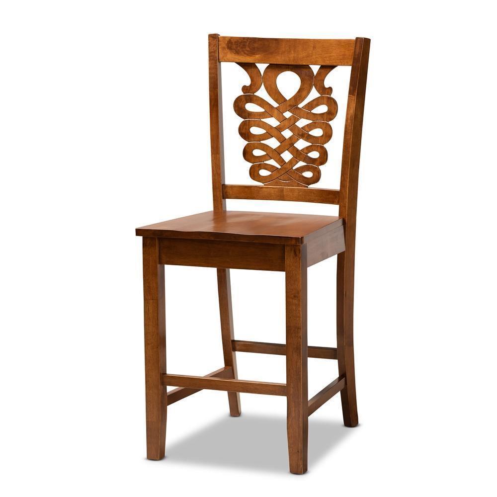 Gervais Modern and Contemporary Transitional Walnut Brown Finished Wood 5-Piece Pub Set FredCo