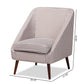 Gia Modern and Contemporary Brown and White Houndstooth Accent Chair FredCo