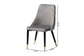Giada Contemporary Glam and Luxe Grey Velvet Fabric and Dark Brown Finished Wood 2-Piece Dining Chair Set FredCo