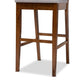 Gideon Modern and Contemporary Grey Fabric Upholstered and Walnut Brown Finished Wood 2-Piece Bar Stool Set FredCo