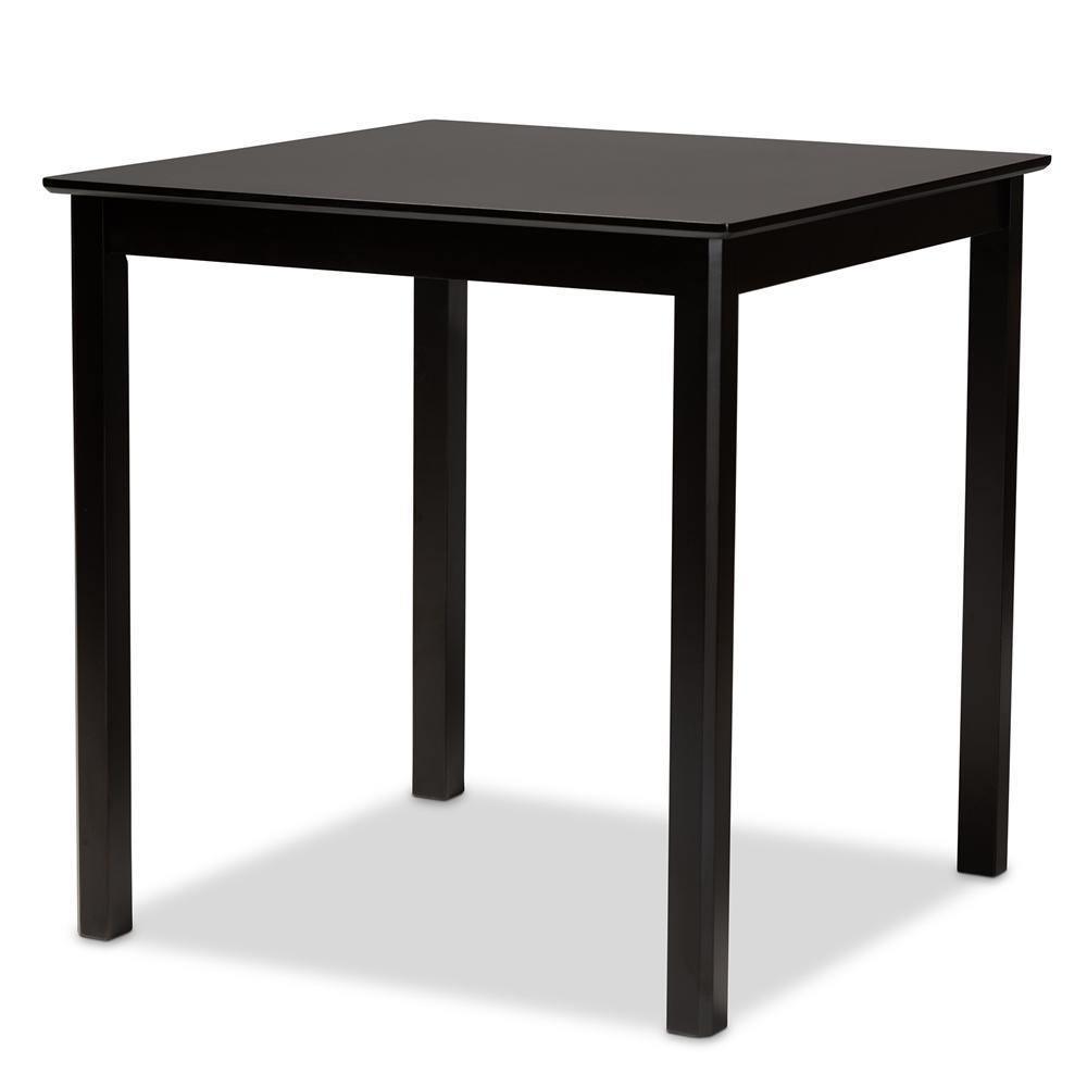 Gideon Modern and Contemporary Sand Fabric Upholstered and Dark Brown Finished Wood 5-Piece Pub Set FredCo