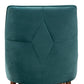 Gilmore Modern and Contemporary Teal Velvet Fabric Upholstered and Walnut Brown Finished Wood 5-Piece Dining Set FredCo