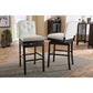 Ginaro Modern and Contemporary White Faux Leather Button-tufted Upholstered Swivel Bar Stool FredCo
