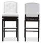 Ginaro Modern and Contemporary White Faux Leather Button-tufted Upholstered Swivel Bar Stool FredCo