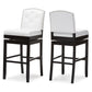 Ginaro Modern and Contemporary White Faux Leather Button-tufted Upholstered Swivel Bar Stool FredCo