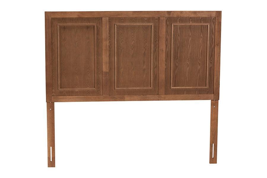 Giordano Classic and Traditional Ash Walnut Finished Wood Full Size Headboard FredCo