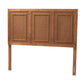 Giordano Classic and Traditional Ash Walnut Finished Wood Queen Size Headboard FredCo