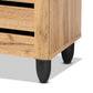 Gisela Modern and Contemporary Oak Brown Finished Wood 2-Door Shoe Storage Cabinet FredCo