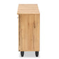 Gisela Modern and Contemporary Oak Brown Finished Wood 3-Door Shoe Storage Cabinet FredCo