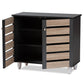 Gisela Modern and Contemporary Two-Tone Oak and Dark Gray 2-Door Shoe Storage Cabinet FredCo
