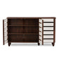 Gisela Oak and White 2-tone Shoe Cabinet With 3 Doors FredCo
