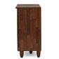 Gisela Oak and White 2-tone Shoe Cabinet With 3 Doors FredCo