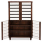 Gisela Oak and White 2-tone Shoe Cabinet With 4 Door FredCo