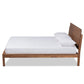 Giuseppe Modern and Contemporary Walnut Brown Finished Queen Size Platform Bed FredCo