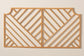 Giza Modern Bohemian Natural Brown Rattan Queen Size Wall-mount Headboard FredCo