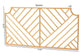 Giza Modern Bohemian Natural Brown Rattan Queen Size Wall-mount Headboard FredCo