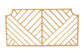 Giza Modern Bohemian Natural Brown Rattan Queen Size Wall-mount Headboard FredCo