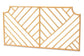 Giza Modern Bohemian Natural Brown Rattan Queen Size Wall-mount Headboard FredCo