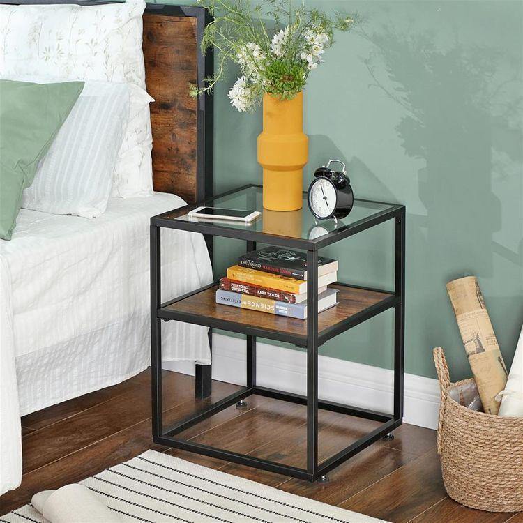 Glass Tabletop Side Table FredCo