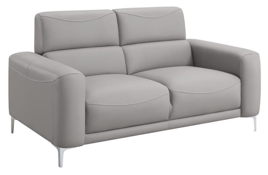 Glenmark 3-piece Track Arm Living Room Set Taupe 509731-S3 Coaster FredCo