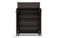 Glidden Dark Brown Wood Modern Shoe Cabinet (Tall) FredCo