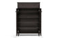 Glidden Dark Brown Wood Modern Shoe Cabinet (Tall) FredCo