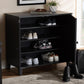 Glidden Modern and Contemporary Dark Grey Finished 4-Shelf Wood Shoe Storage Cabinet FredCo
