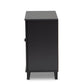 Glidden Modern and Contemporary Dark Grey Finished 4-Shelf Wood Shoe Storage Cabinet FredCo