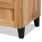 Glidden Modern and Contemporary Oak Brown Finished Wood 1-Drawer Shoe Storage Cabinet FredCo