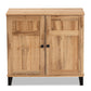 Glidden Modern and Contemporary Oak Brown Finished Wood 2-Door Shoe Storage Cabinet FredCo