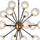 Globe Burst Pendant Light Large ZD7584-18BR-MB FredCo