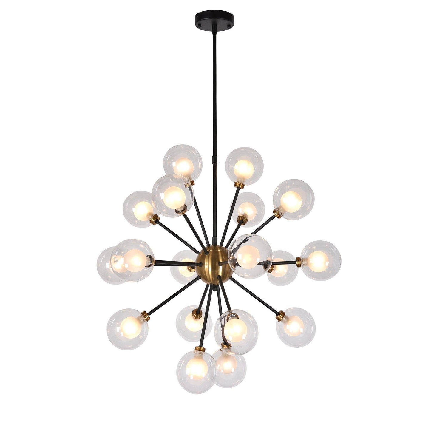 Globe Burst Pendant Light Large ZD7584-18BR-MB FredCo