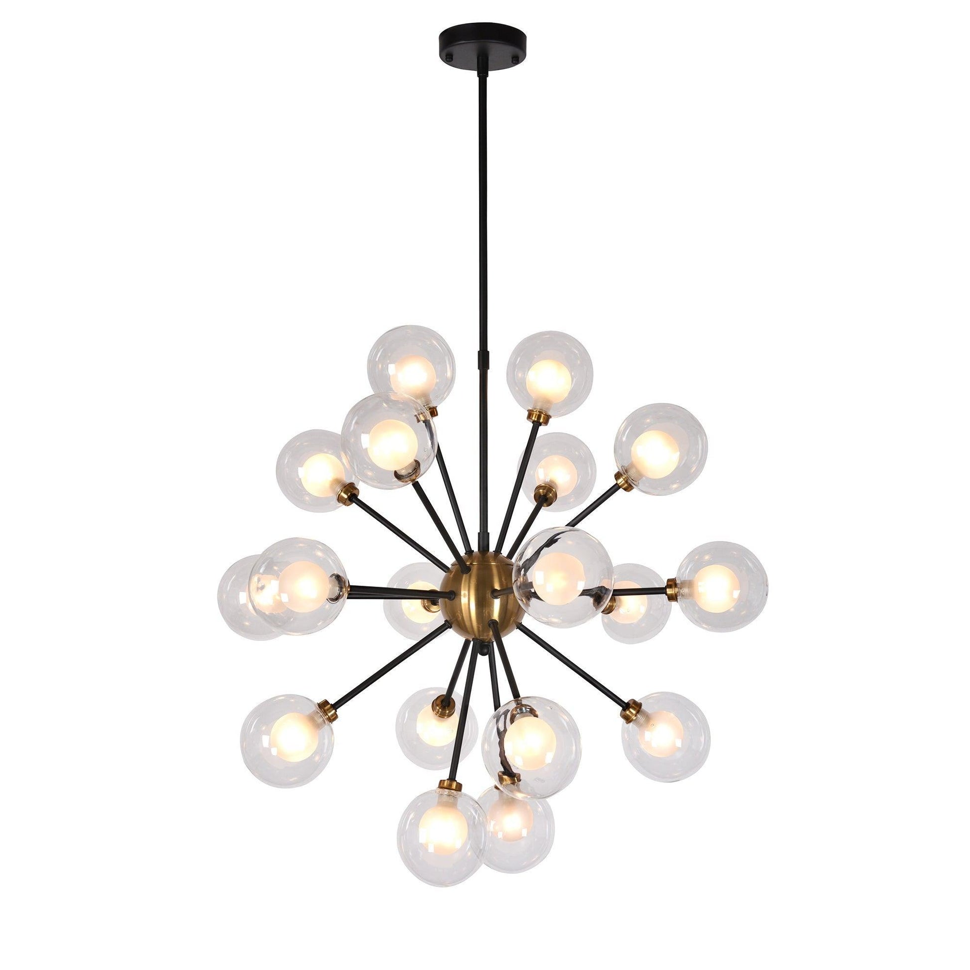 Globe Burst Pendant Light Large ZD7584-18BR-MB FredCo