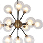 Globe Burst Pendant Light ZD7584-12BR-MB FredCo