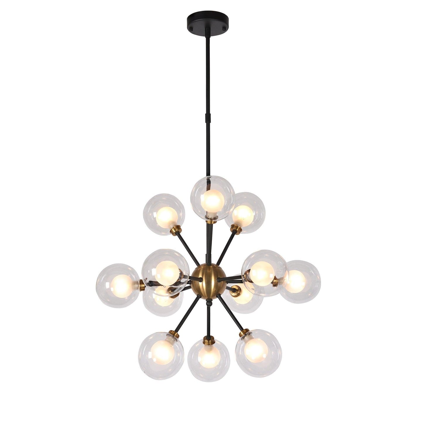 Globe Burst Pendant Light ZD7584-12BR-MB FredCo