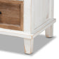 Glynn Rustic Farmhouse Weathered Two-Tone White and Oak Brown Finished Wood 1-Drawer Nightstand FredCo