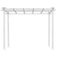 GO 10’ x 10’ White Iron Pergola Gazebo for Vines Pure Iron Chic Lid Cover Design Sleek Seams Hidden Joints Elegant White Trellis FredCo