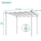 GO 10’ x 10’ White Iron Pergola Gazebo for Vines Pure Iron Chic Lid Cover Design Sleek Seams Hidden Joints Elegant White Trellis FredCo