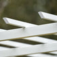 GO 10’ x 10’ White Iron Pergola Gazebo for Vines Pure Iron Chic Lid Cover Design Sleek Seams Hidden Joints Elegant White Trellis FredCo