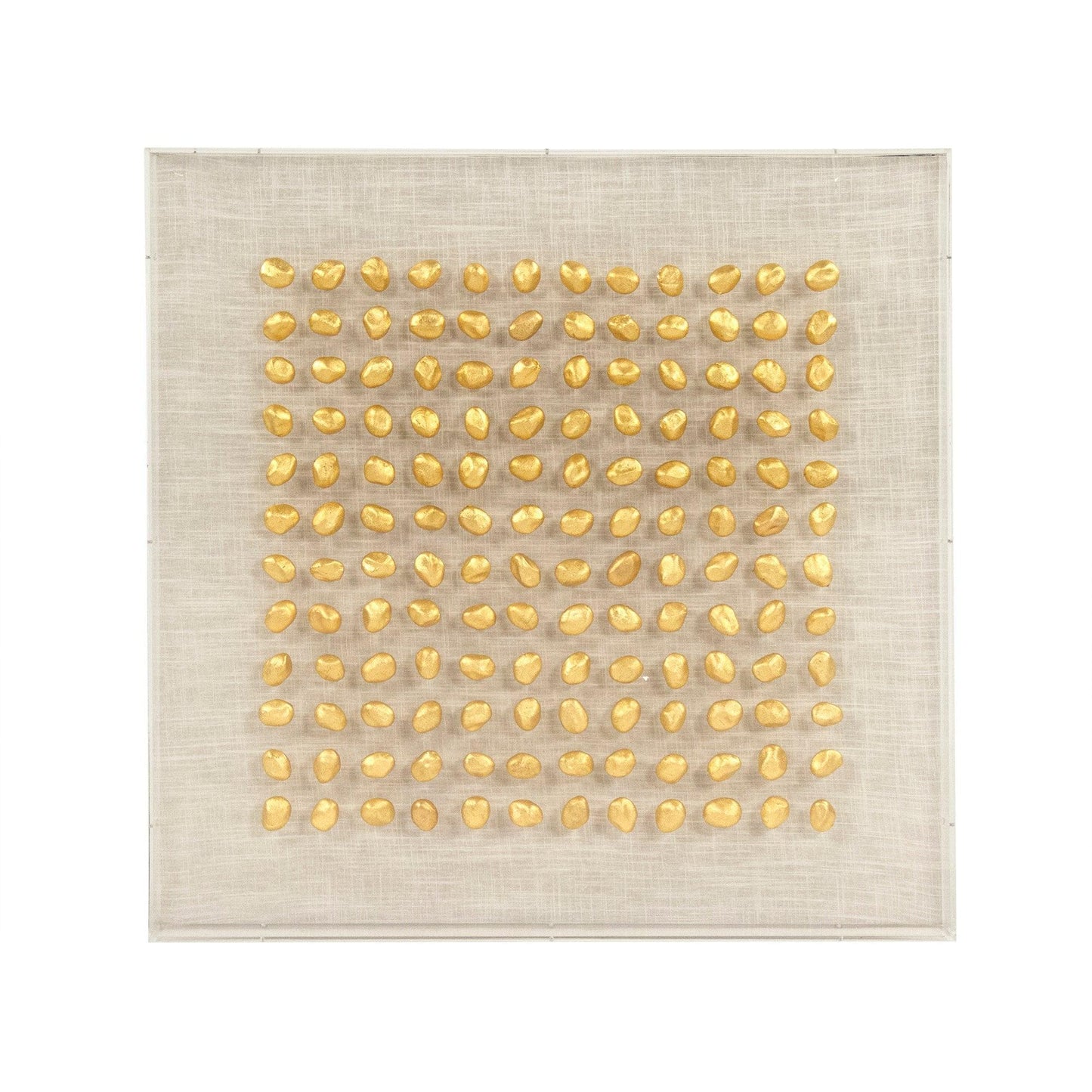 Gold Stone Acrylic Framed Wall Art ZEN46004 FredCo