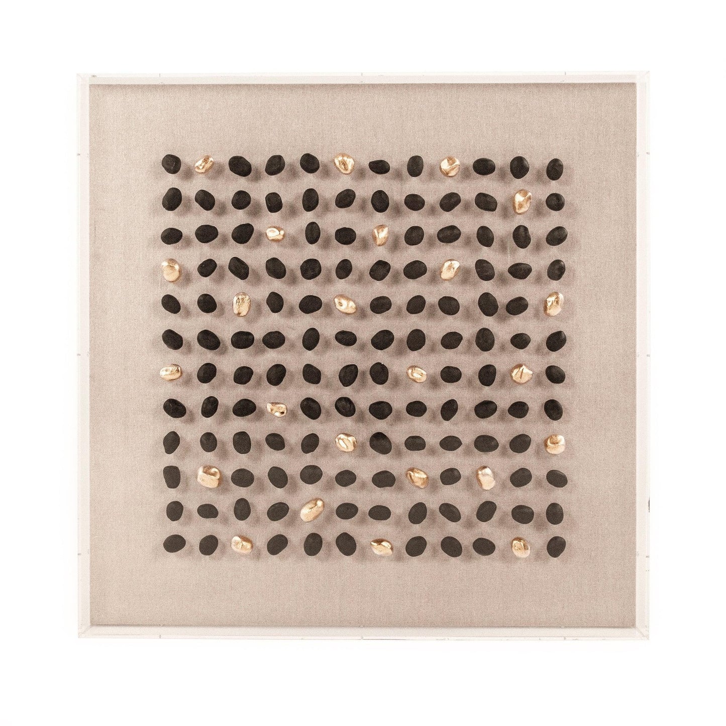 Gold/Black Stone Acrylic Framed Wall Art ZEN45861 FredCo