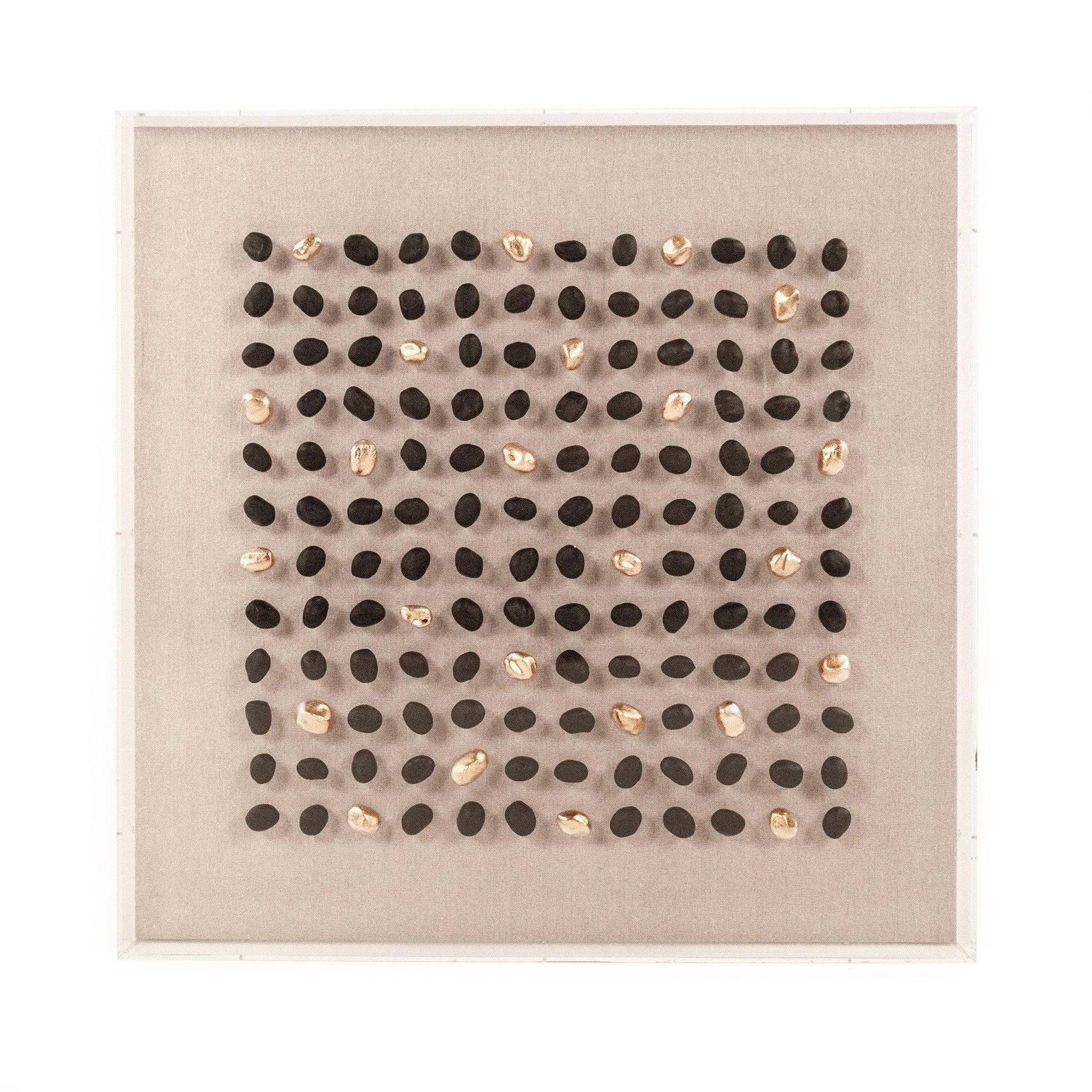 Gold/Black Stone Acrylic Framed Wall Art ZEN45861 FredCo