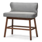 Gradisca Modern and Contemporary Grey Fabric Button-tufted Upholstered Bar Bench Banquette FredCo