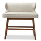 Gradisca Modern and Contemporary Light Beige Fabric Button-tufted Upholstered Bar Bench Banquette FredCo