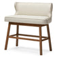 Gradisca Modern and Contemporary Light Beige Fabric Button-tufted Upholstered Bar Bench Banquette FredCo