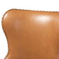 Gradisca Modern and Contemporary Tan Faux Leather Upholstered and Walnut Brown Finished Wood 2-Piece Swivel Bar Stool Set FredCo