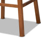 Gradisca Modern and Contemporary Tan Faux Leather Upholstered and Walnut Brown Finished Wood 2-Piece Swivel Bar Stool Set FredCo