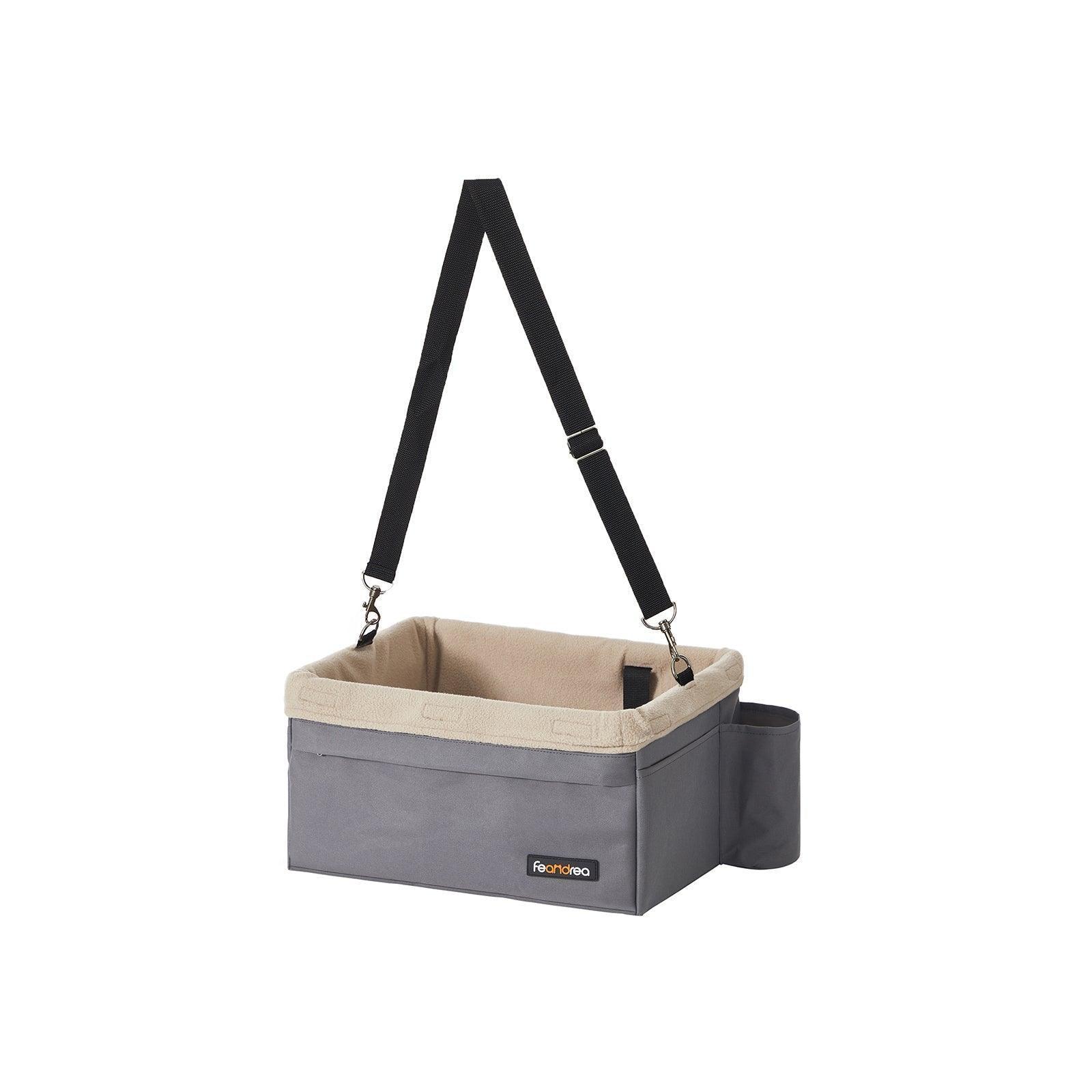 Gray Car Seat for Dog with Adjustable Straps FredCo