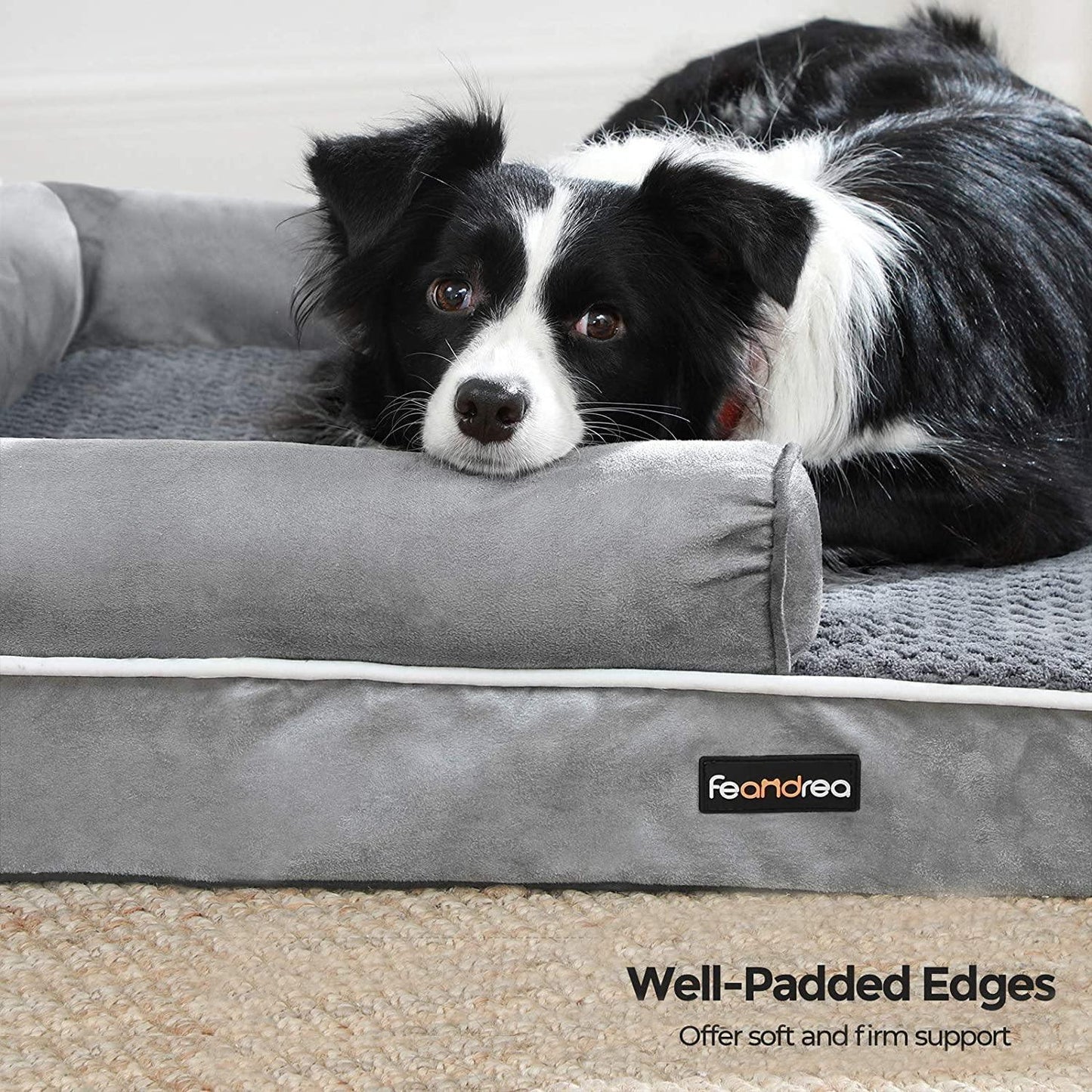 Gray Dog Bed with Removable Cover FredCo