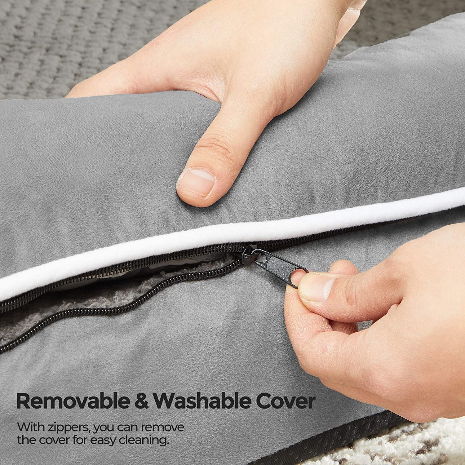 Gray Dog Bed with Removable Cover FredCo